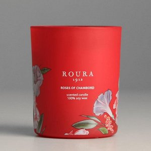 Натуральная ароматическая свеча в стакане "Роза, 8,5х7 см, 140 гр, воск
