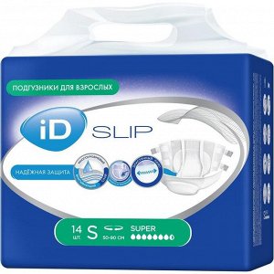 Подгузники для взрослых iD Slip, размер S, 14 шт.