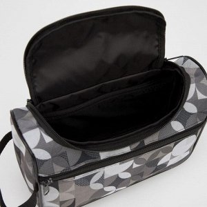 Косметичка-сумочка, отдел на молнии, наружный карман, с ручкой, цвет серый