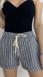 Шорты женские в полоску расцветки: микс