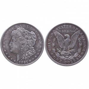 США 1 Доллар 1921 S год Серебро М/Д Сан-Франциско Мoрган