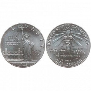 США 1 Доллар 1986 P год Серебро 100 лет Статуе Свободы Филадельфия