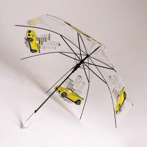 Зонт детский «Жёлтая машина» п/а прозрачный светоотражающий d=90см