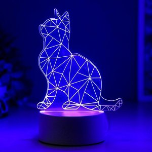 Светильник "Кот сидя" LED RGB от сети