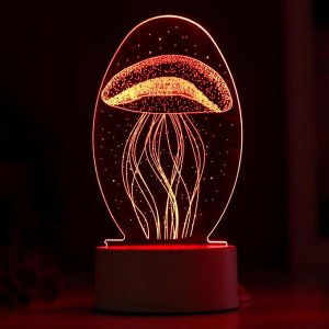 RISALUX Светильник &quot;Медуза&quot; LED RGB от сети 9,5х10х21,5 см