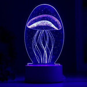 Светильник «Медуза» LED RGB от сети 9.5x10x21.5 см RISALUX