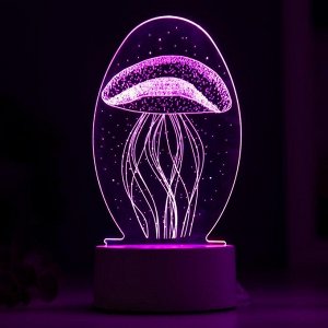 Светильник «Медуза» LED RGB от сети 9.5x10x21.5 см RISALUX