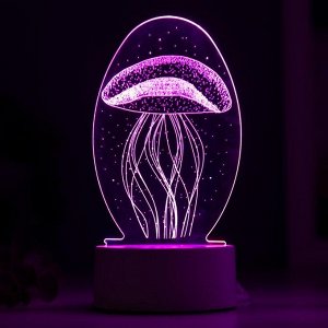 RISALUX Светильник &quot;Медуза&quot; LED RGB от сети 9,5х10х21,5 см