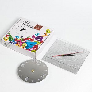 Часы-наклейка DIY "Бабочки2" d=15 см, плавный ход, тип батарейки 1 АА (+механизм)
