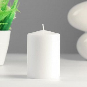 Свеча- цилиндр, 6,3х9 см, белая