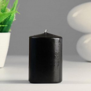 Свеча- цилиндр, 6,3х9 см, черная