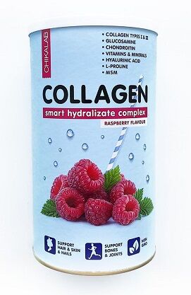 Коллагеновый коктейль с малиновым вкусом Collagen raspberry flavour Chikalab 400 гр.