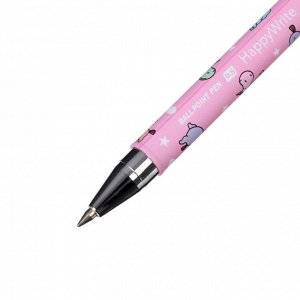 Ручка шариковая HappyWrite "Единорожки", узел 0.5 мм, синие чернила, матовый корпус Silk Touch