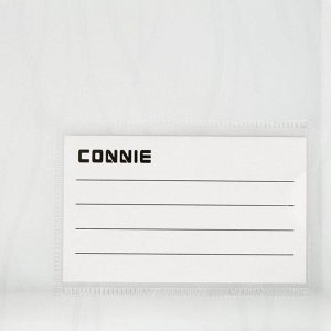 Папка-конверт на кнопке формат А4+ 180мкр вертикальная, с кармашком, волны, белая