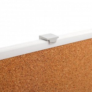 Доска пробковая 60x90 см, Calligrata, в ПВХ рамке белого цвета