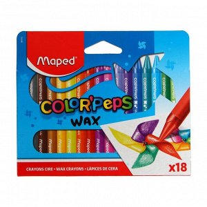 Мелки восковые 18 цветов, Maped Color Peps Wax