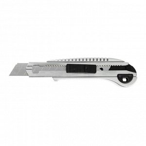 Нож универсальный ТУНДРА, усиленный, металлический, квадратный фиксатор, 18 мм