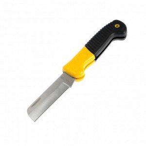 TUNDRA Нож универсальный складной ТУНДРА, 2К рукоятка, прямое лезвие, нержавеющая сталь