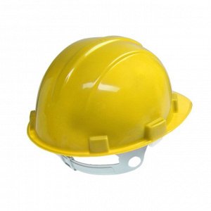 Каска защитная ТУНДРА, для строительно-монтажных работ, с текстильным оголовьем, желтая