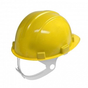 Каска защитная ТУНДРА, для строительно-монтажных работ, с пластиковым оголовьем, желтая