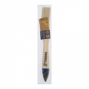 Кисть плоская TUNDRA, натуральная щетина, деревянная ручка, 3/4", 20 мм