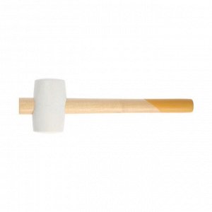 Киянка ТУНДРА, деревянная рукоятка, белая резина, 55 мм, 400 г