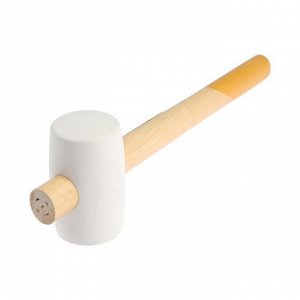 Киянка ТУНДРА, деревянная рукоятка, белая резина, 55 мм, 400 г