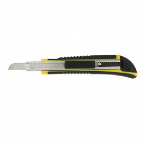Нож универсальный TUNDRA, 2К корпус, металлическая направляющая, 2 лезвия, 9 мм