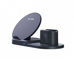 Док станция N30 черная Wireless Charger + AirPods + watch series