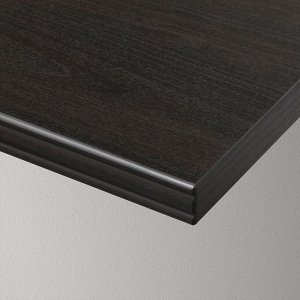 BERGSHULT / ПЕРШУЛЬТ, настенная полка, коричнево-черный/белый, 120x20 см
