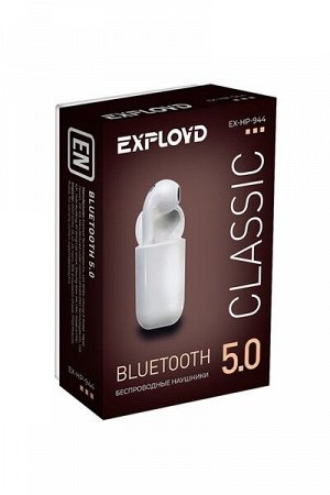 Наушники внутриканальные Exployd, Bluetooth, моно, белый, Classic, EX-HP-944