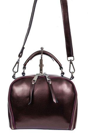 Женская cross-body из натуральной кожи, цвет бронзовый