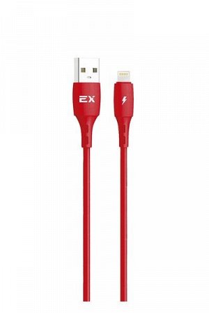 Кабель Exployd, USB - 8 Pin, силикон, красный, 1 метр, 2A