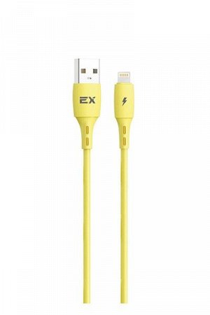 Кабель Exployd, USB - 8 Pin, силикон, желтый, 1 метр, 2A