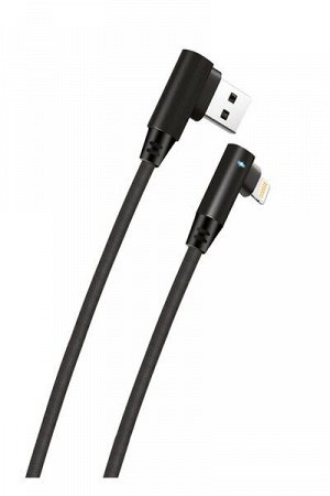 Кабель Exployd, USB - 8 Pin, нейлон, чёрный, 1 метр, 2.1A