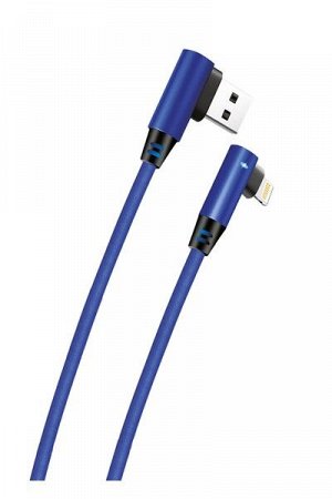 Кабель Exployd, USB - 8 Pin, нейлон, синий, 1 метр, 2.1A