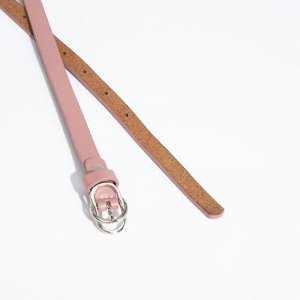 Ремень женский, ширина 1,5 см, винт, пряжка металл, цвет розовый