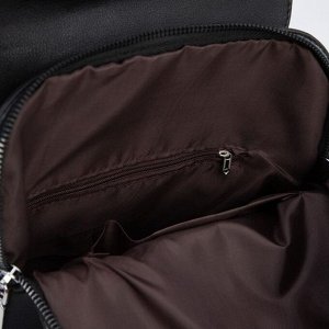 Рюкзак, отдел на молнии, наружный кармана, цвет чёрный