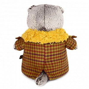 Мягкая игрушка «Басик в пальто с желтым меховым воротником», 30 см