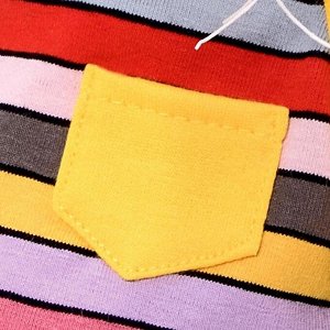 Мягкая игрушка «Басик в полосатой футболке с карманом», 22 см