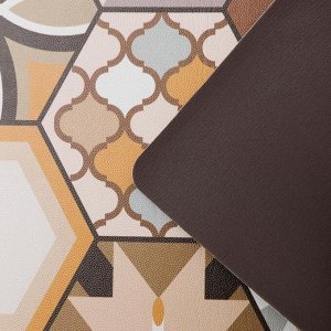 Набор ковриков для ванны и туалета Доляна «Мистери», 2 шт: 45x75, 45x120 см, цвет коричневый