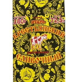 СПРЕД РАСТИТЕЛЬНО-СЛИВОЧНЫЙ Фольга  180 гр. 72,5% мдж «СТАРОКРЕСТЬЯНСКИЙ»
