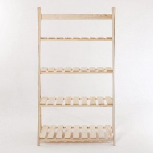 Стеллаж деревянный «Горка», 4 полки, 146x88x42 см, хвоя, напольный