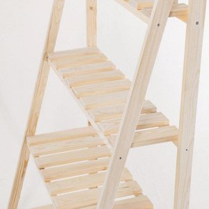 Стеллаж деревянный «Горка», 4 полки, 146x88x42 см, хвоя, напольный