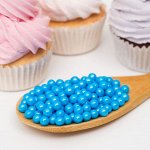Кондитерская посыпка шарики 6 мм, синие глянцевые, 50 г