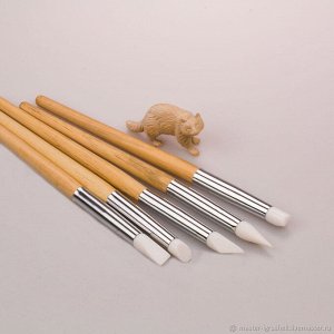 Кисть силиконовая для лепки из геля и акрила