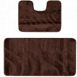 Комплект ковриков для в/к CONFETTI MAXIMUS из 2 шт 50х80/40х50см 9мм (коричневый) 1/28