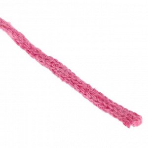 Шнур для рукоделия хлопковый  100% хлопок 4 мм, 50м/140гр (розовый)