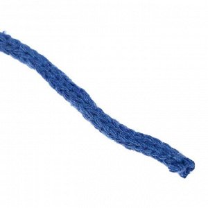Шнур для рукоделия хлопковый  100% хлопок 4 мм, 50м/140гр (синий)