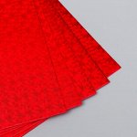 Фоамиран голограмма «Красный», 1.8 мм, набор 5 листов, 20x30 см